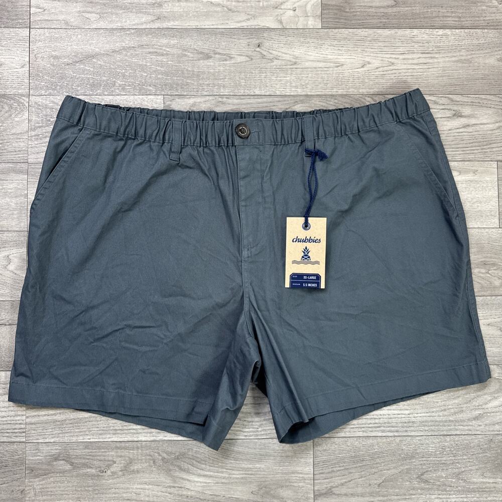 Chubbies The Musts Twill Stretch Shorts 5.5" Inseam Gray sz XXL